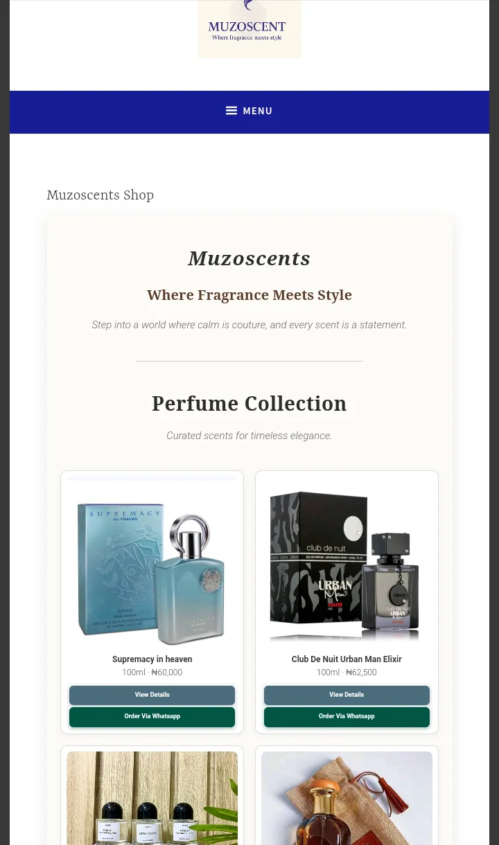Mobile-friendly e-commerce site
